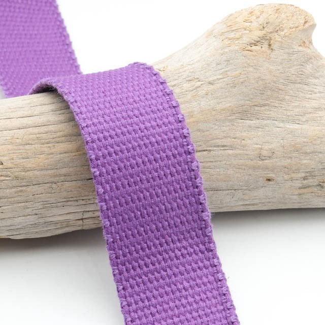 25mm Purple Cotton Webbing - Maison Klem